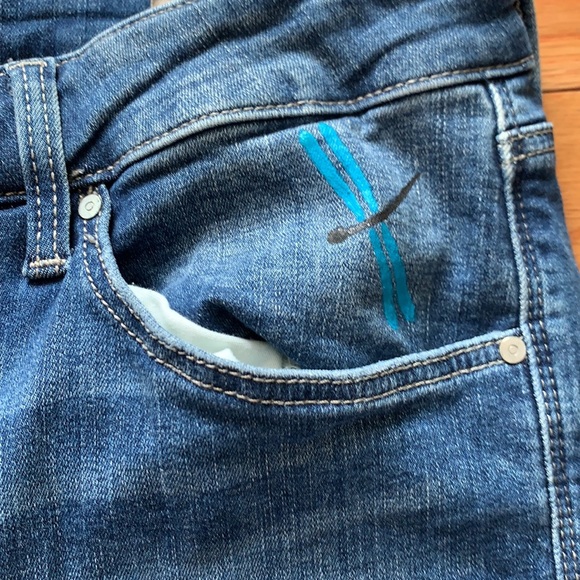 MAVI size 32 hand painted jeans - Picture 4 of 6